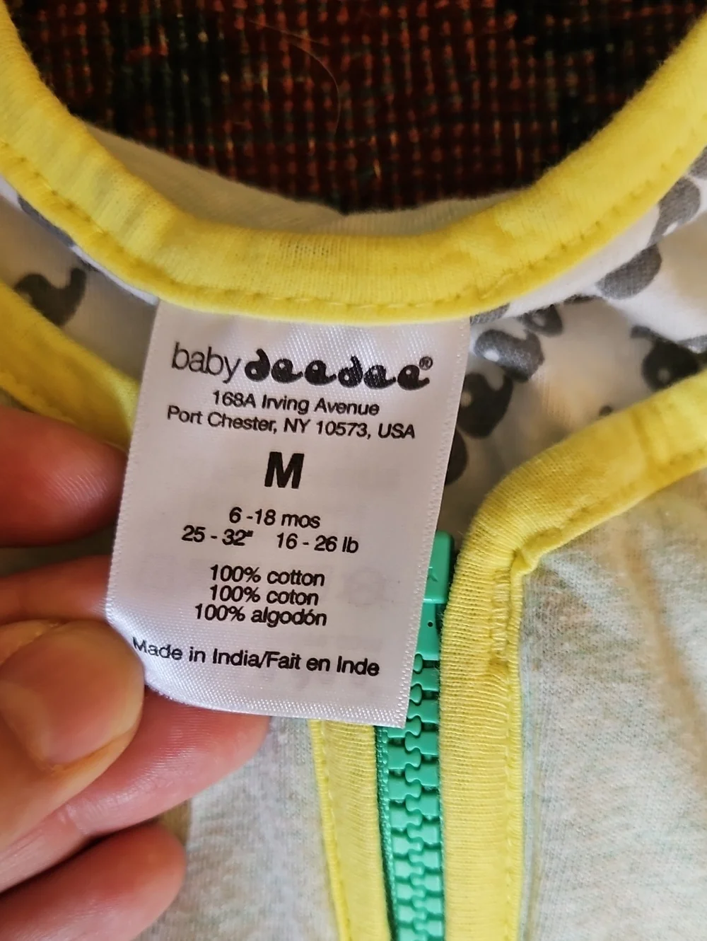 Baby Deedee Sleep Sack Nest Lite Green M 6-18 Months